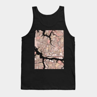 Norfolk Map Pattern in Soft Pink Pastels Tank Top